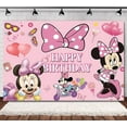 thumbnail image 1 of Happy Birthday Mickey Anime Cartoon Theme Backdrops Banner Birthday Party Decor Supplies,5.9x3.6ft, 1 of 4