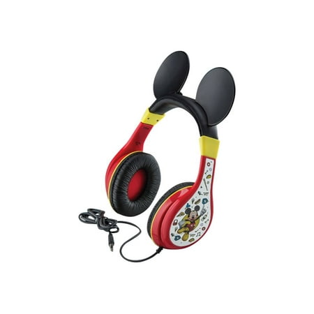 eKids - Disney Junior Mickey Wired On-Ear Headphones - Black/Red