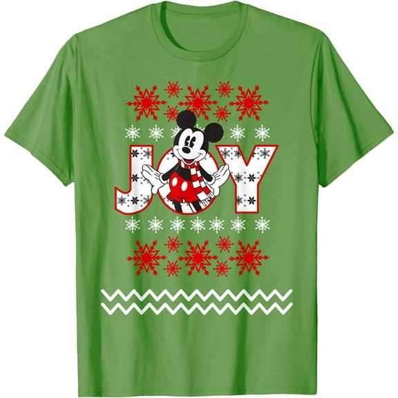 Mickey Mouse Holiday Joy DTG Print Unisex T-Shirt