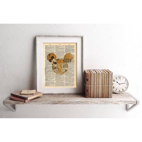 Mickey Mouse Hot Dogs Dictionary Art Print