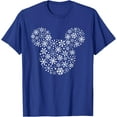 thumbnail image 1 of Mickey Mouse Icon Holiday White Snowflakes DTG Print Unisex T-Shirt, 1 of 5