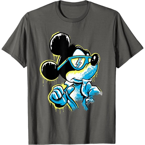 Mickey Mouse Icy Cool Paint Drip DTG Print Unisex T-Shirt