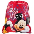 thumbnail image 1 of Mickey Mouse " It's All About Mickey " Character Licensed Red Drawstring Bag, 1 of 2