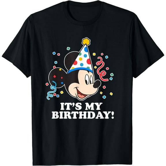 Mickey Mouse It's My Birthday DTG Print Unisex T-Shirt