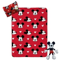 Mickey Mouse Kids Travel Set w/ Throw, Pillow Buddy & Decorative Pillow