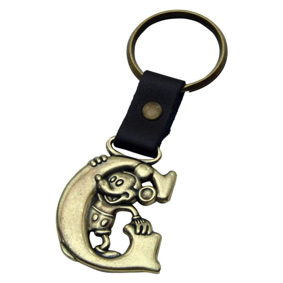 Mickey Mouse Letter G Brass Key Chain