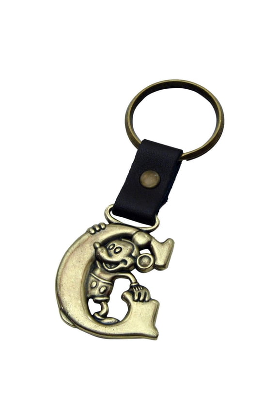 Mickey Mouse Letter G Brass Key Chain