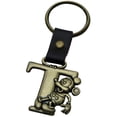 thumbnail image 1 of Mickey Mouse Letter T Brass Key Chain, 1 of 2