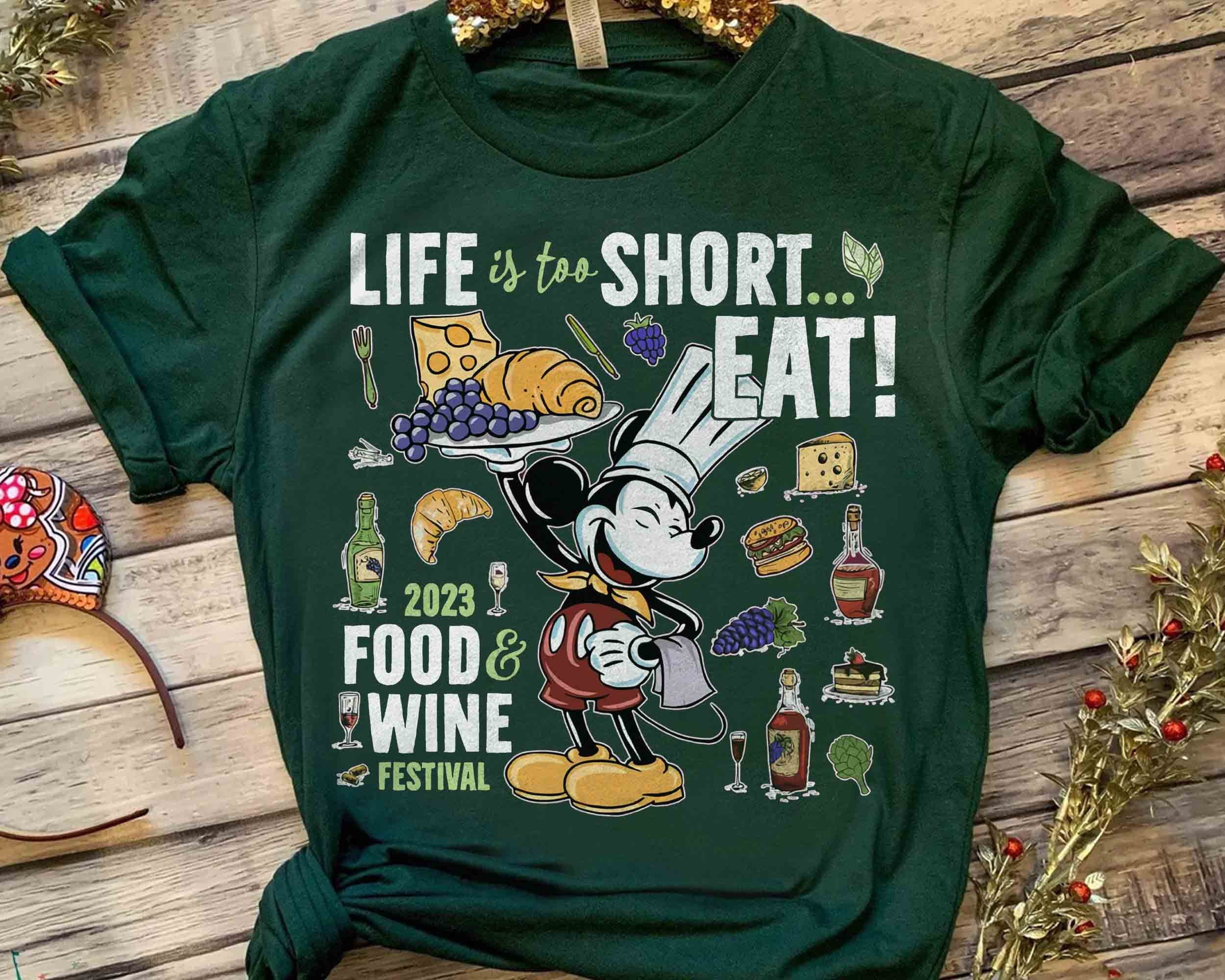 Mickey Mouse Life Is Too Short Eat Shirt, Disney Epcot World Tour Food