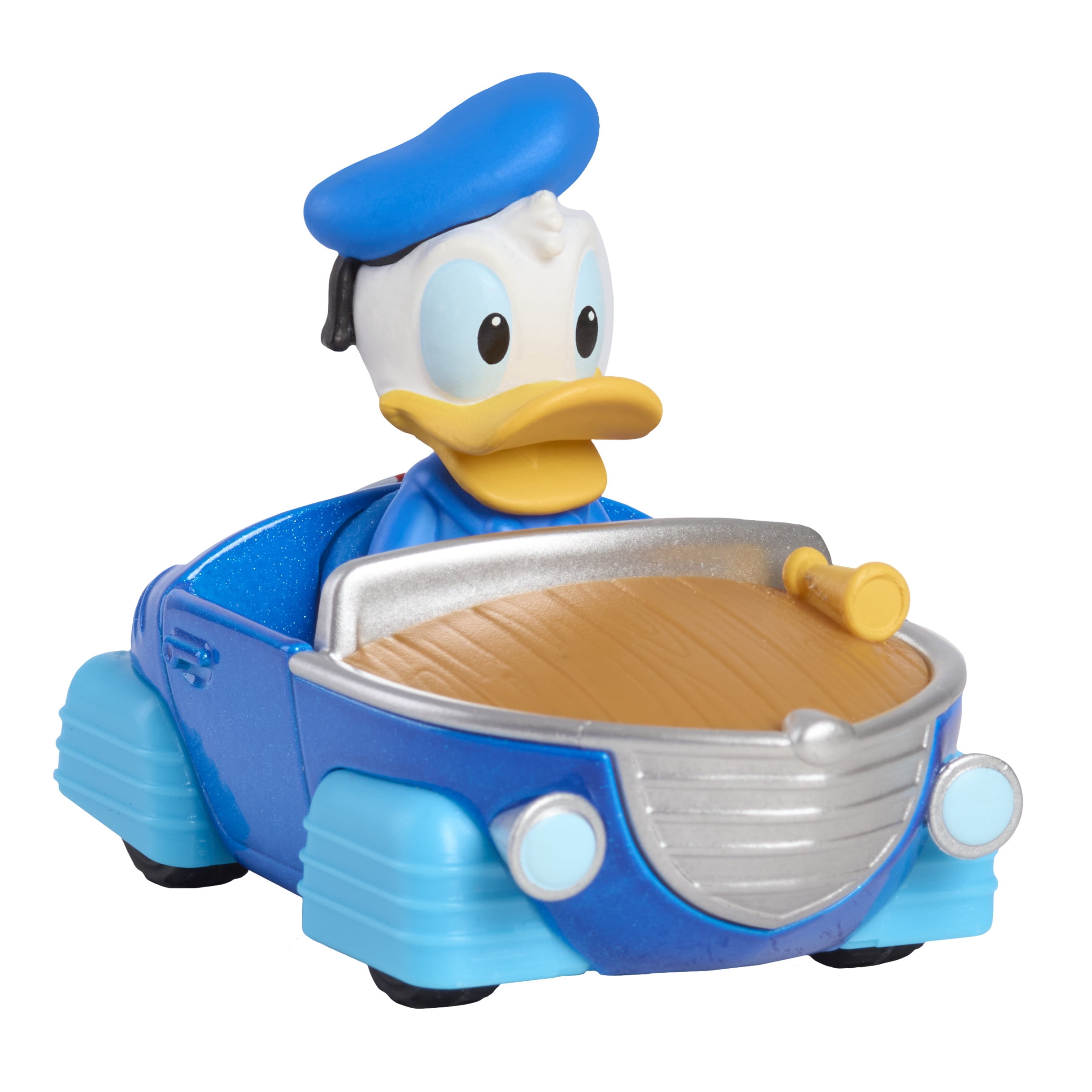 Disney Jr. Donald Duck Clubhouse Diecast Car with Figure, 3.5-Inch Toy Vehicle, Ages 3+