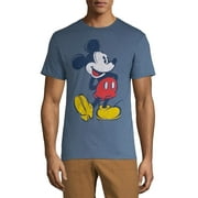 Mickey Mouse Mens & Big Mens Classic Mickey Graphic Tee Shirt, Sizes S-3XL, Disney Mens T-Shirts