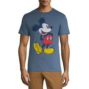 Mickey Mouse Men's & Big Men's Classic Mickey Graphic Tee Shirt, Sizes S-3XL, Disney Mens T-Shirts