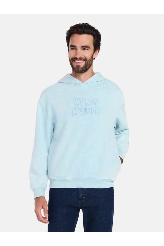 Mickey Mouse, Men's & Big Men's Graphic Mineral Wash Hoodie, Sizes XS-5XL