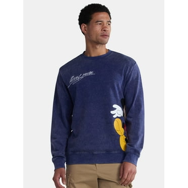 Mickey Mouse Men's and Big Men's Front to Back Graphic Sweatshirt with Long Sleeves, Sizes XS-3XL