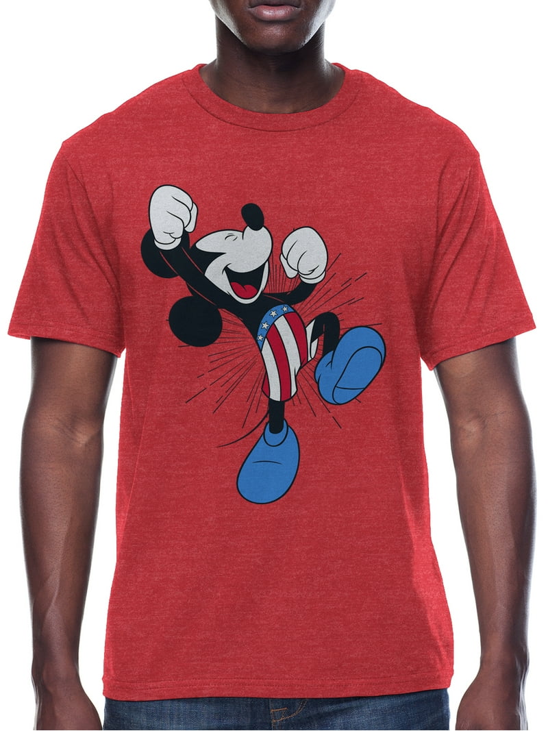 Mickey Mouse, Men's & Big Men's Graphic Tee Shirt, Patriotic