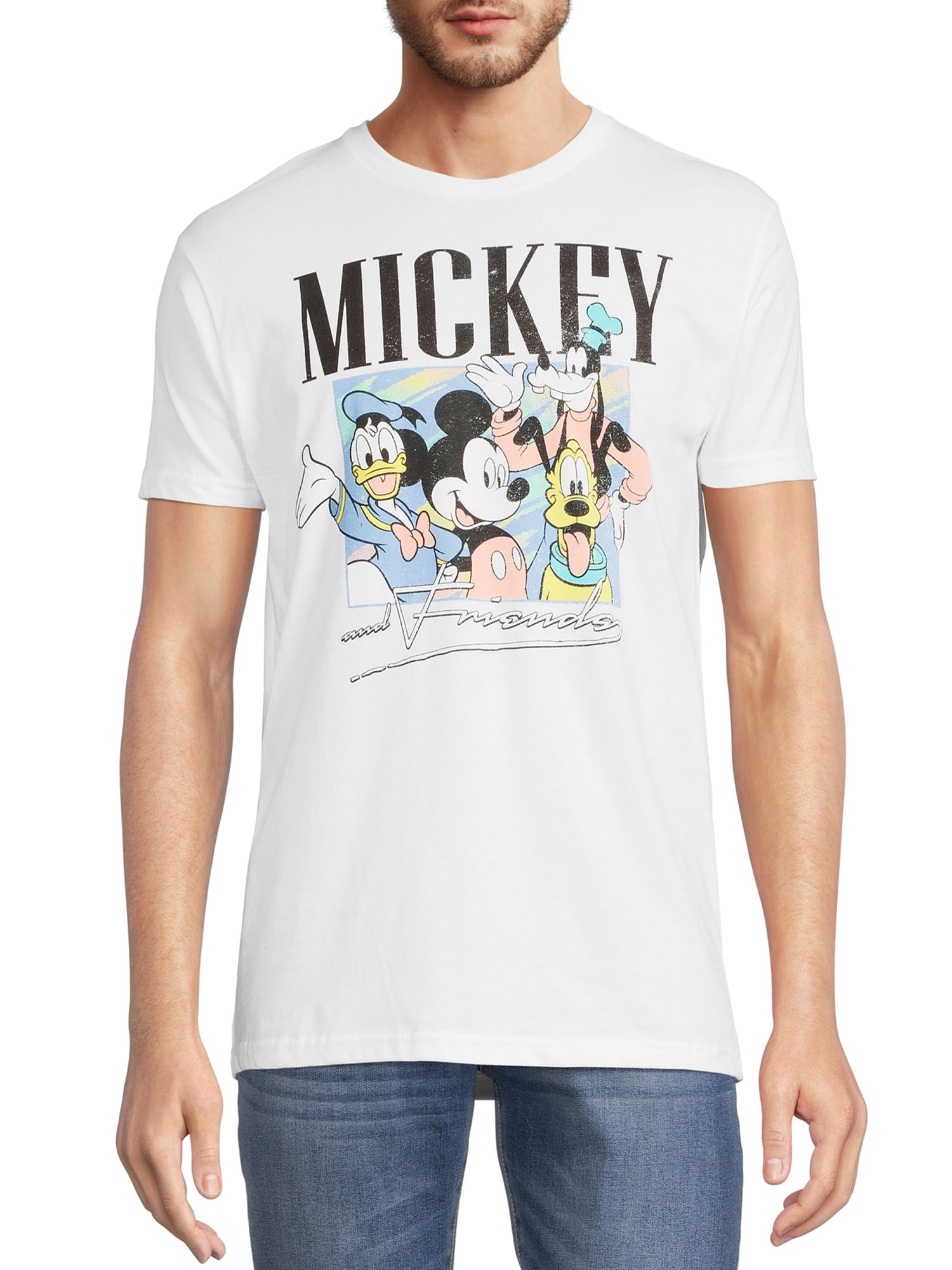Mickey Mouse Men's Box Group Graphic Tee with Short Sleeves - Walmart.com
