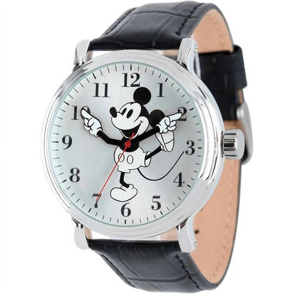 Mickey Mouse Men s Shinny Silver Vintage Articulating Alloy Case