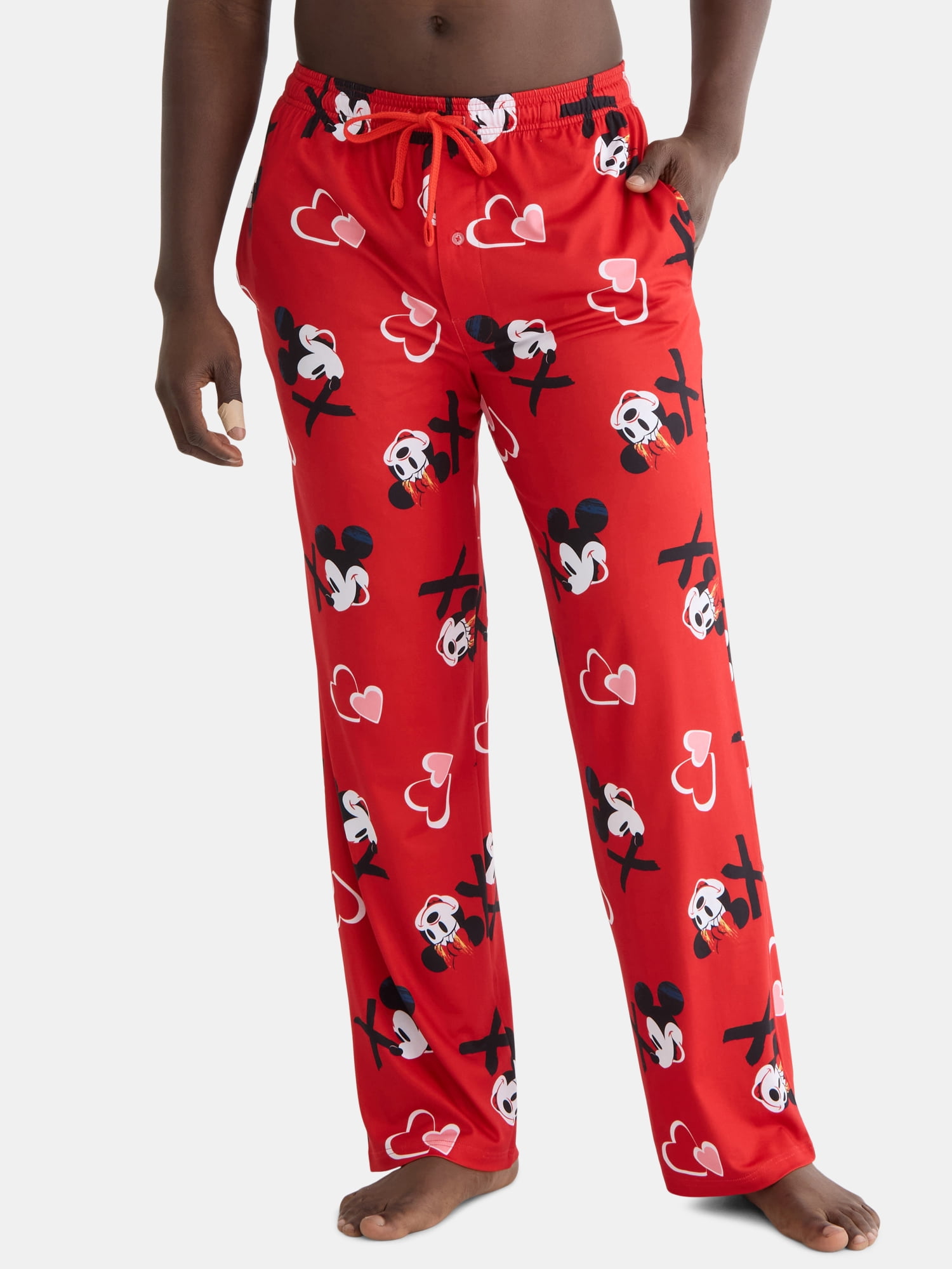 Mickey Mouse Men's Valentine's Day Pajama Sleep Pants, Sizes S-2XL