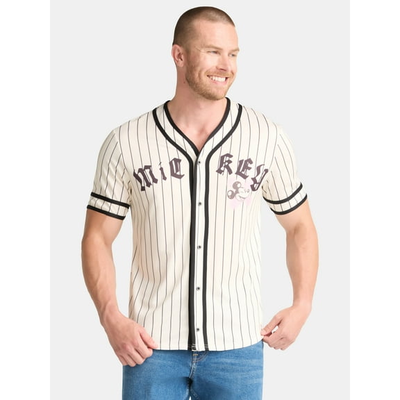 Mickey Mouse Men's and Big Men's Baseball Jersey, Sizes XS-3XL