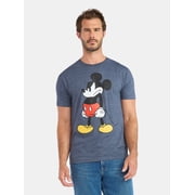 Mickey Mouse Mens and Big Mens Graphic Tee with Short Sleeves, Sizes S-3XL