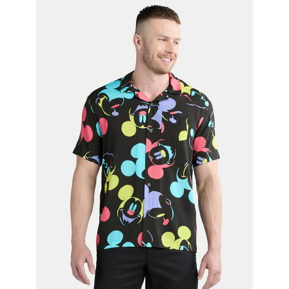 Mickey Mouse Men's and Big Men's Heads Color Graphic Shirt, Sizes S-3XL