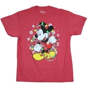 HYBRID APPAREL Mickey Mouse Mens T-Shirt - Mickey Wrapped In Christmas Lights (3X-Large)