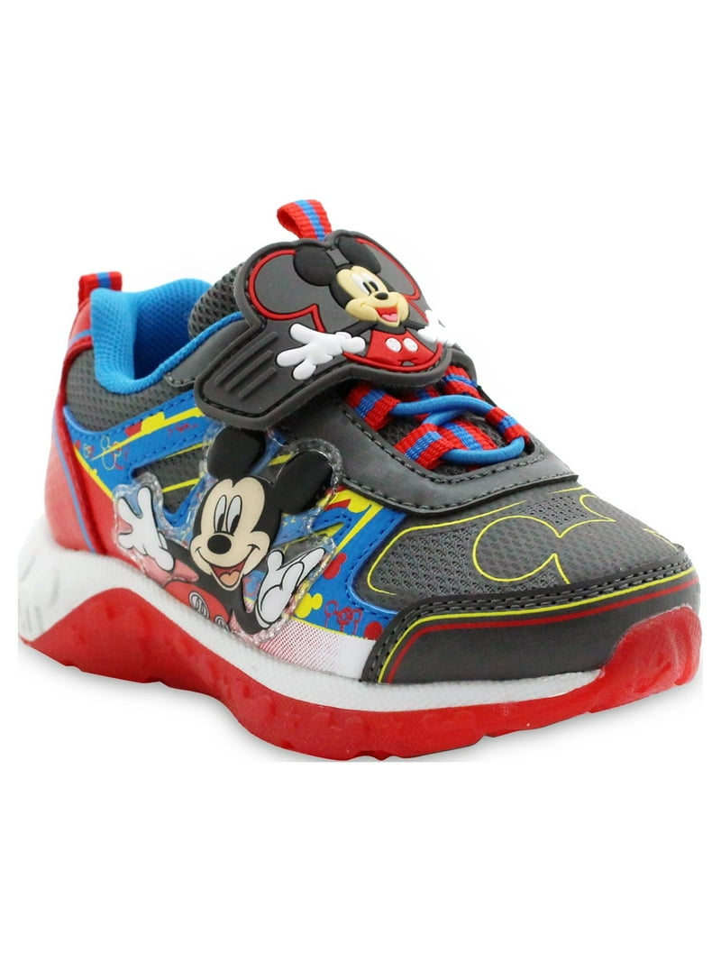 mickey Mickey Mouse Toddler Boys Lighted Athletic Sneaker with 3D