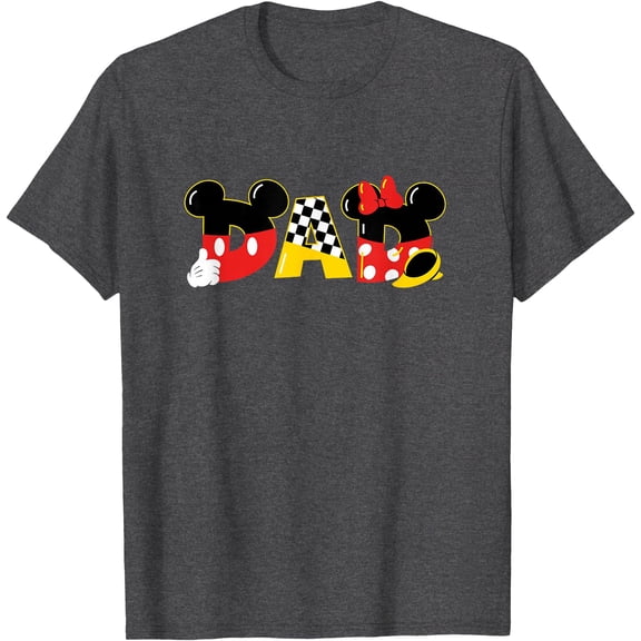 Mickey Mouse & Minnie Mouse Dad Father’s Day Birthday DTG Print Unisex T-Shirt