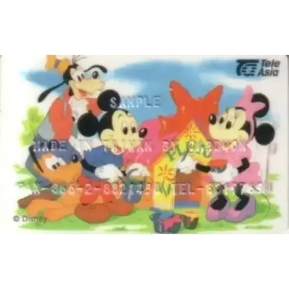 Mickey Mouse Minnie Mouse Goofy Pluto 1994 Disney Chinese SAMPLE Tele Asia phone card