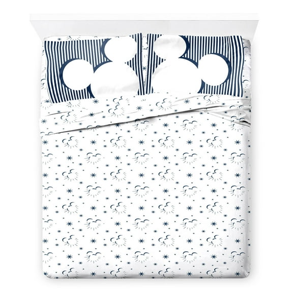 Mickey Mouse Moon and Stars 4 Piece Full Size Bed Sheets Set - Disney Home Décor