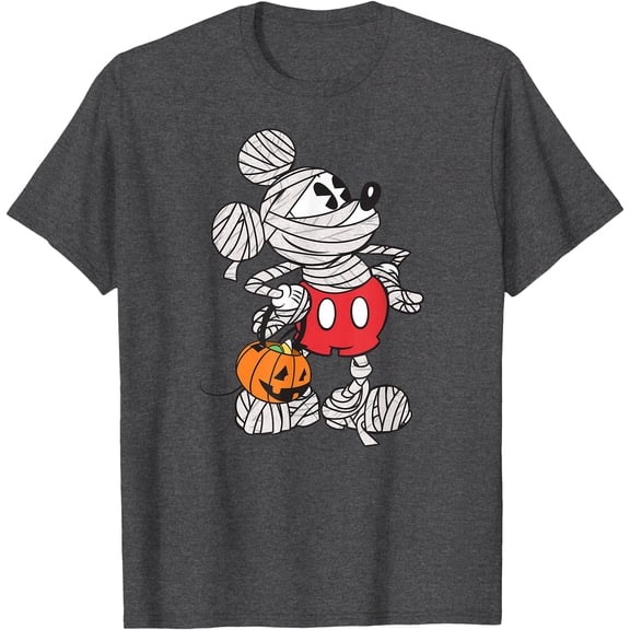 Mickey Mouse Mummy Halloween DTG Print Unisex T-Shirt