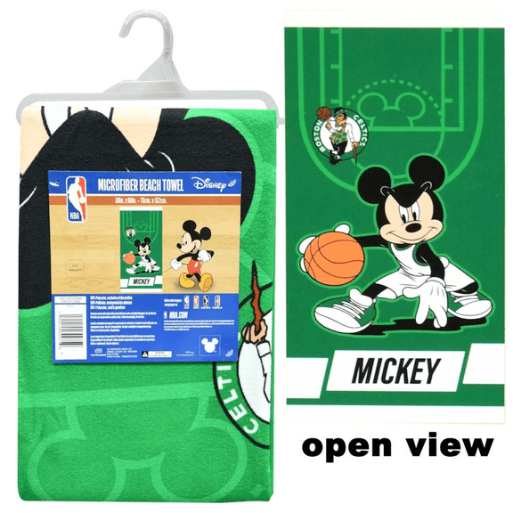 Mickey Mouse NBA Boston Celtics Beach Towel