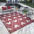 thumbnail image 1 of Mickey Mouse Outdoor Rug Argyle Red Grain, 1 of 4