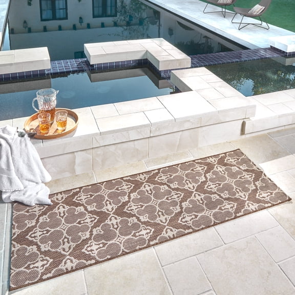 Mickey Mouse Outdoor Rug Medallion Havana Sand