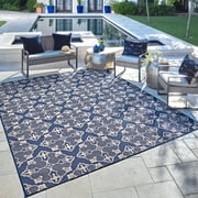 Mickey Mouse Outdoor Rug Medallion Navy Grain