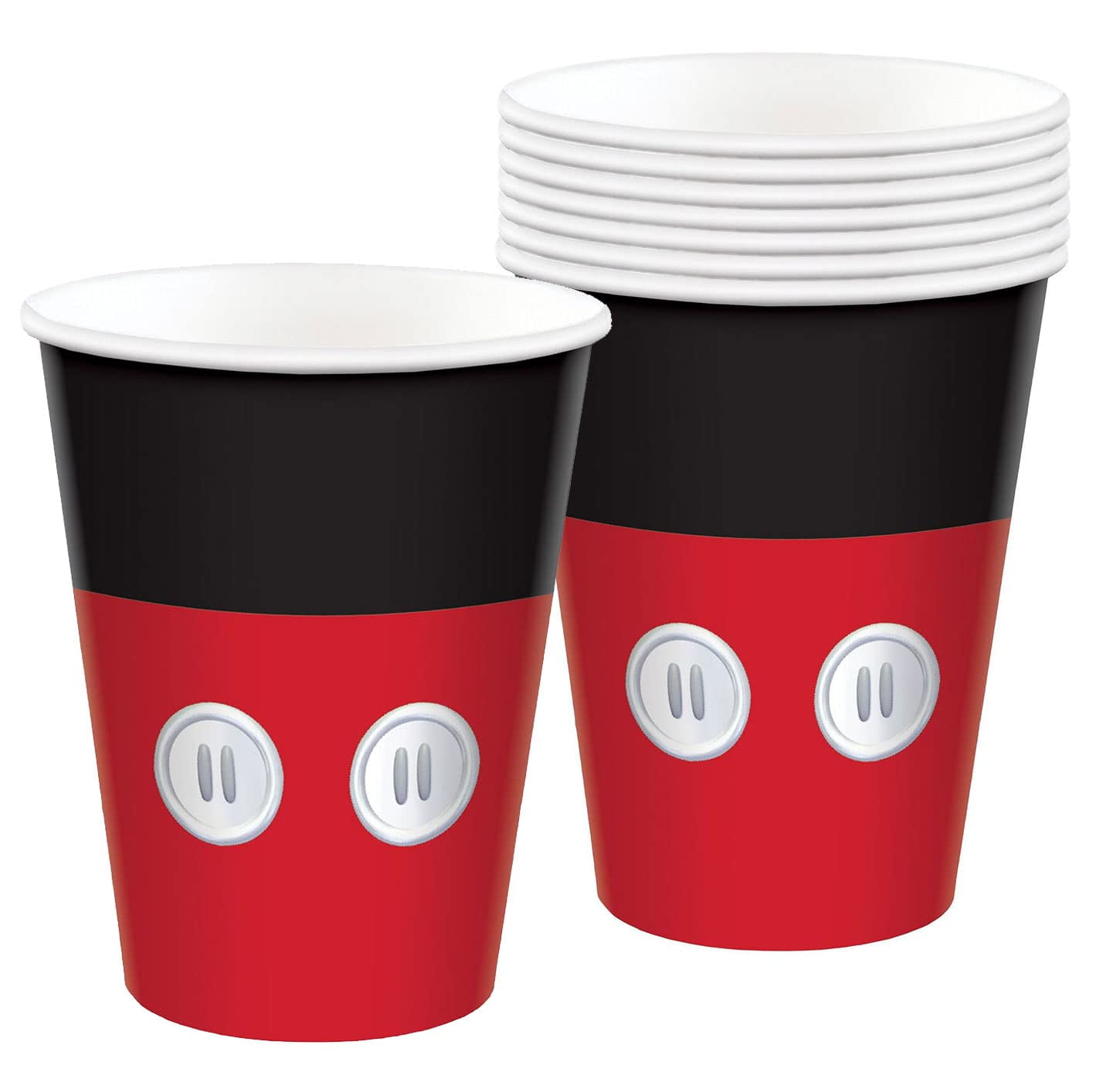VARIOUS Mickey Mouse Paper Cups - 9 oz. | Multicolor | Pack of 8
