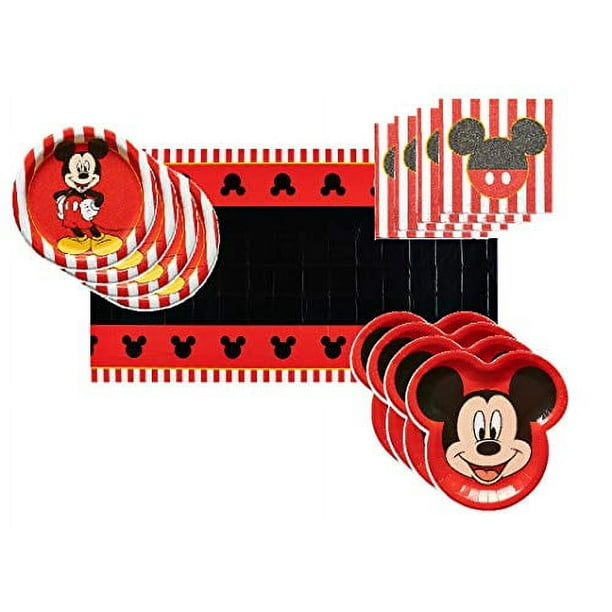 Mickey Mouse Party Supplies Tableware Bundle Pack for 16 Clubhouse