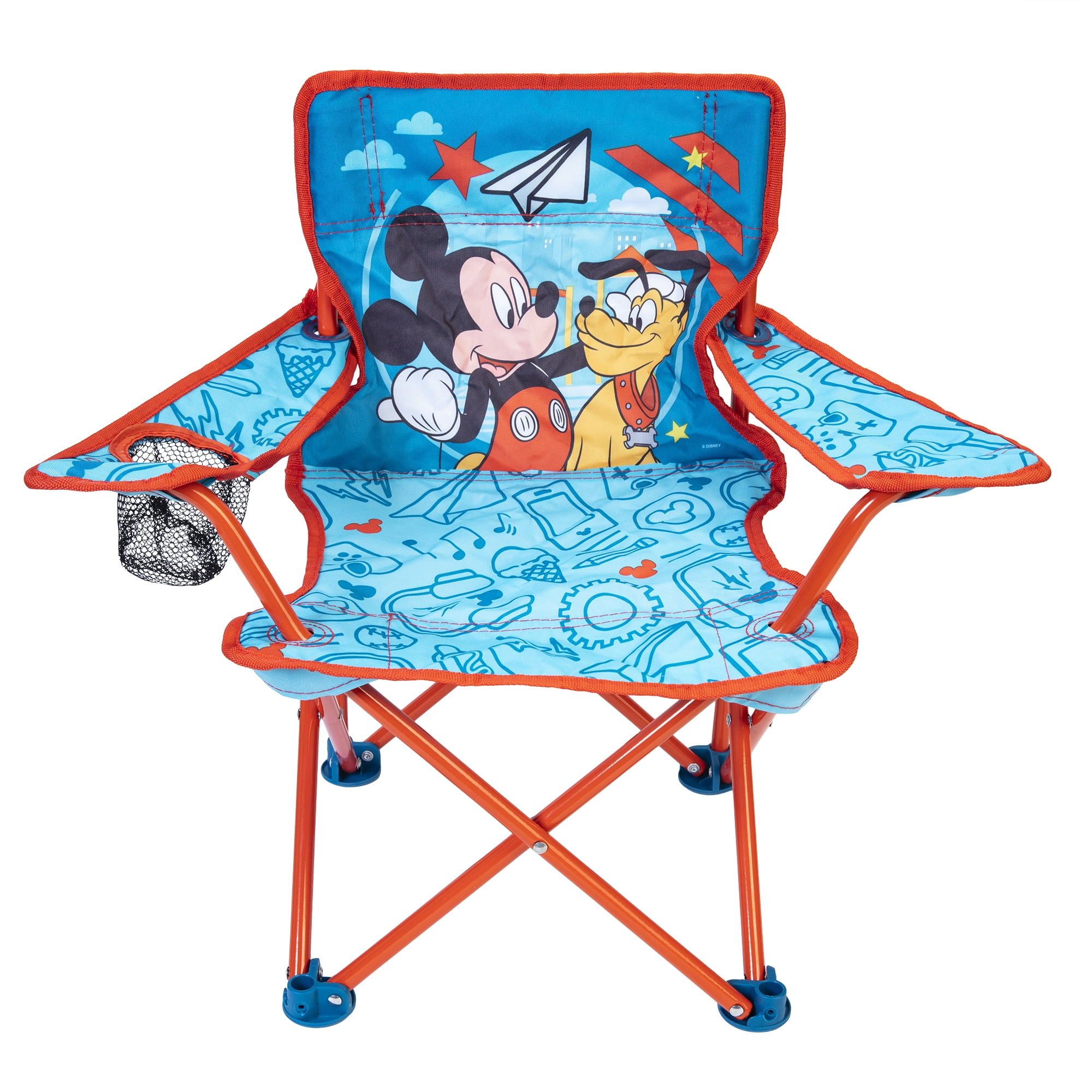 Mickey Mouse Kids Portable Fold N Go Chair with Carry Bag, Ideal for Soccer, Camping, Indoor & Outdoor Activities