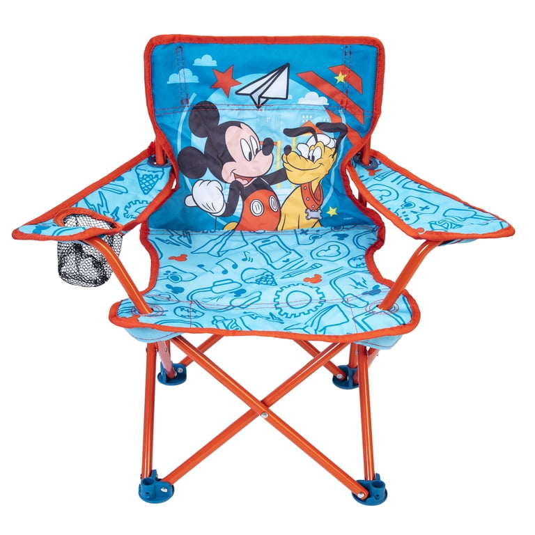 Mickey Mouse Kids Portable Fold N Go Chair with Carry Bag, Ideal