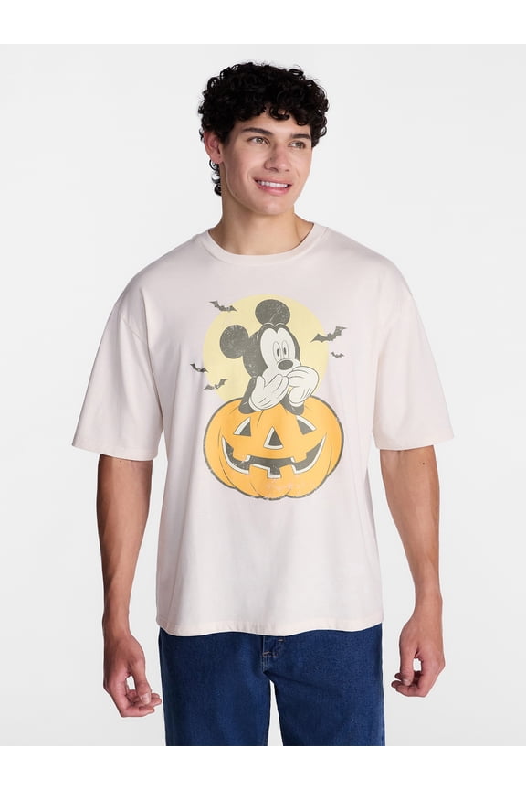 Pumpkin Men's and Big Men's Halloween Graphic Tee, Sizes XS-5XL