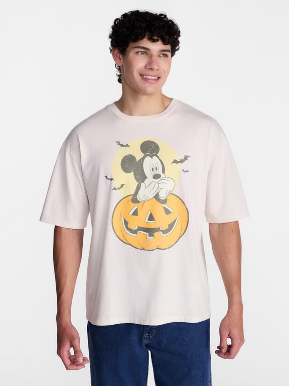Pumpkin Men's and Big Men's Halloween Graphic Tee, Sizes XS-5XL
