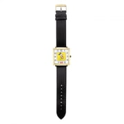 Mickey Mouse Rectangle Face Analog Watch with Black Band