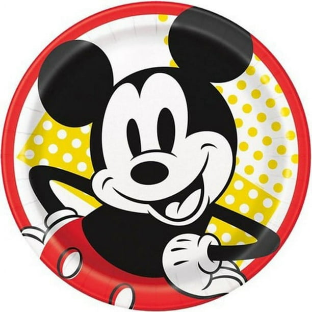 Mickey Mouse 'Retro' Large Paper Plates (8ct) - Walmart.com