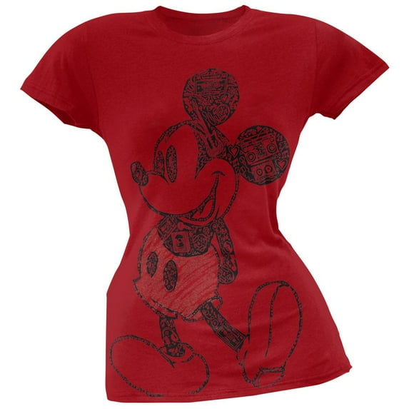 Mickey Mouse - Rock And Roll Mickey Juniors T-Shirt - Small