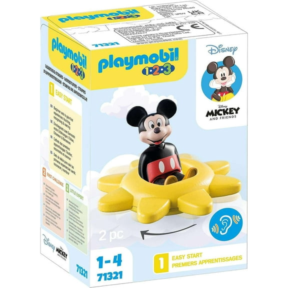 Playmobil 1.2.3.  Disney: Mickey's Spinning Sun w/Rattle