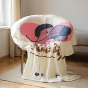 Disney Minnie Mouse, Saddle Up, Cream & Pink, Silk Touch Throw Blanket, 50" x 70"