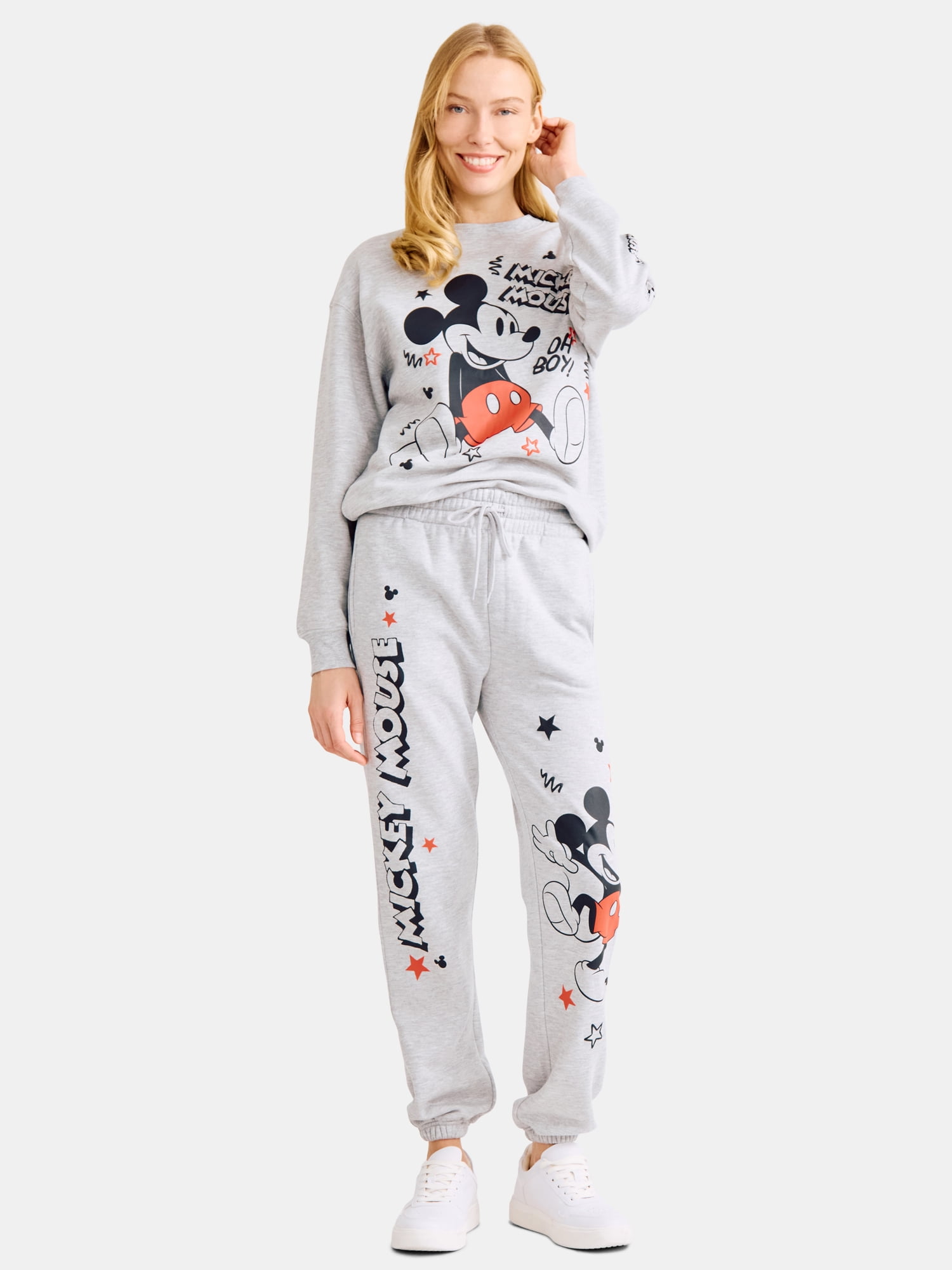 アッキー様Deuxieme Shadow Mickey Sweat×パンツ Mickey Mouse Scribbles Graphic Joggers, Women's - Walmart.com