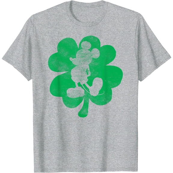Mickey Mouse Shamrock St. Patrick's DTG Print Unisex T-Shirt