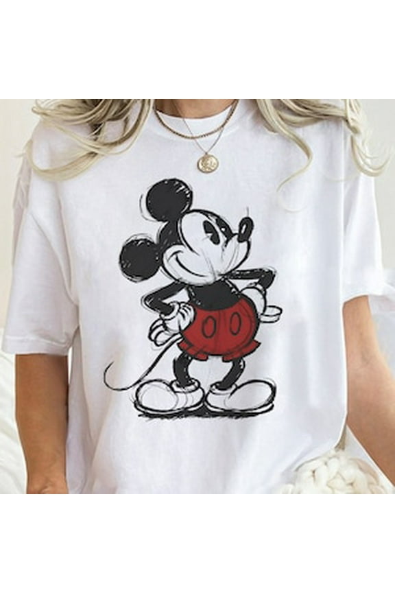 Mickey Mouse Sketch Shirt, Vintage Classic Mickey Shirt, Mickey Mouse Shirt, Disney World Shirt, Disney Shirt, Disneyland Trip Shirt