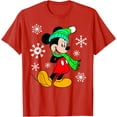 thumbnail image 1 of Mickey Mouse Snowflakes Christmas Holiday DTG Print Unisex T-Shirt, 1 of 5